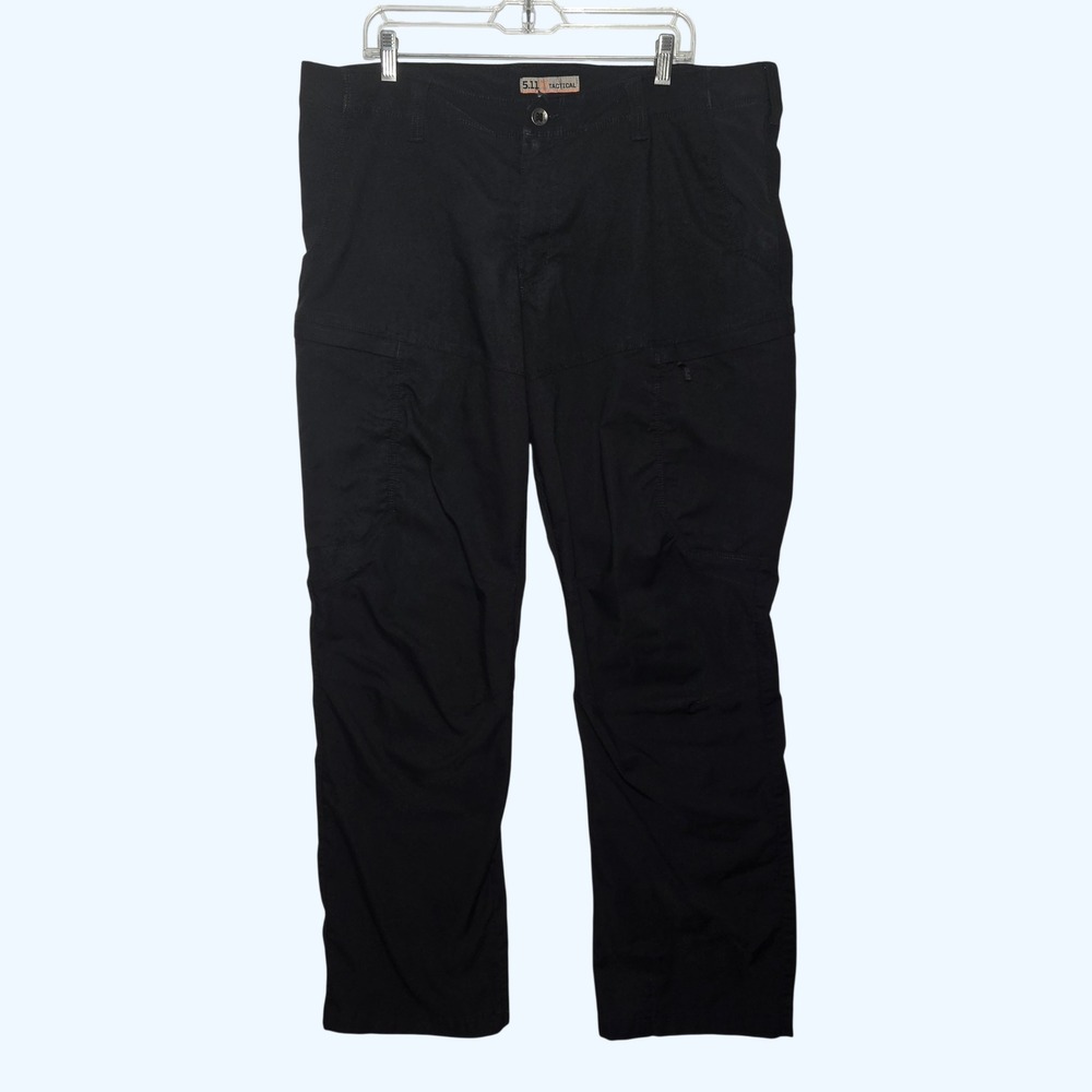 5.11 Tactical Apex Pants Mens 42x32 Black Cargo Work Utility FLAW 74434-019 READ - Picture 2 of 12